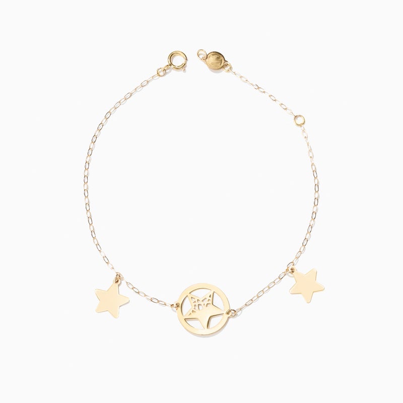 Miss L' by L'azurde Stars Shaped Chain Bracelet in 18K Gold - Image 1